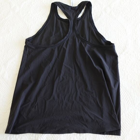 Athleta Black Racer Back Tank top and a Lululemon Gray/Brown Crop T shirt top - Picture 2 of 12